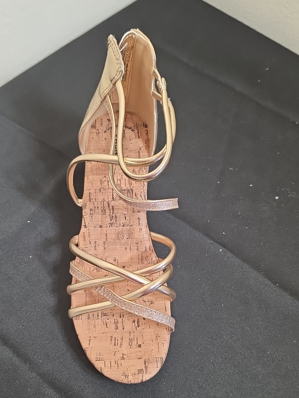 Sonoma Metallic Gold Strappy Cork-Style Sandal